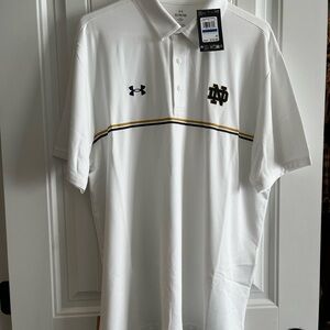 Under Armour White and Gold Men's Polo Shirt